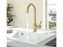 VILLEROY ET BOCH Grifo de cocina paraguas dorado mate