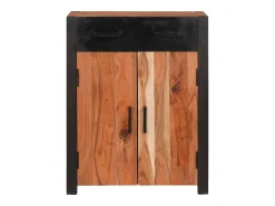 Vitrina 2 piezas Marrón 110 x 30 x 75 cm Madera maciza de Acacia