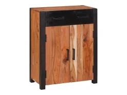 Vitrina 2 piezas Marrón 110 x 30 x 75 cm Madera maciza de Acacia