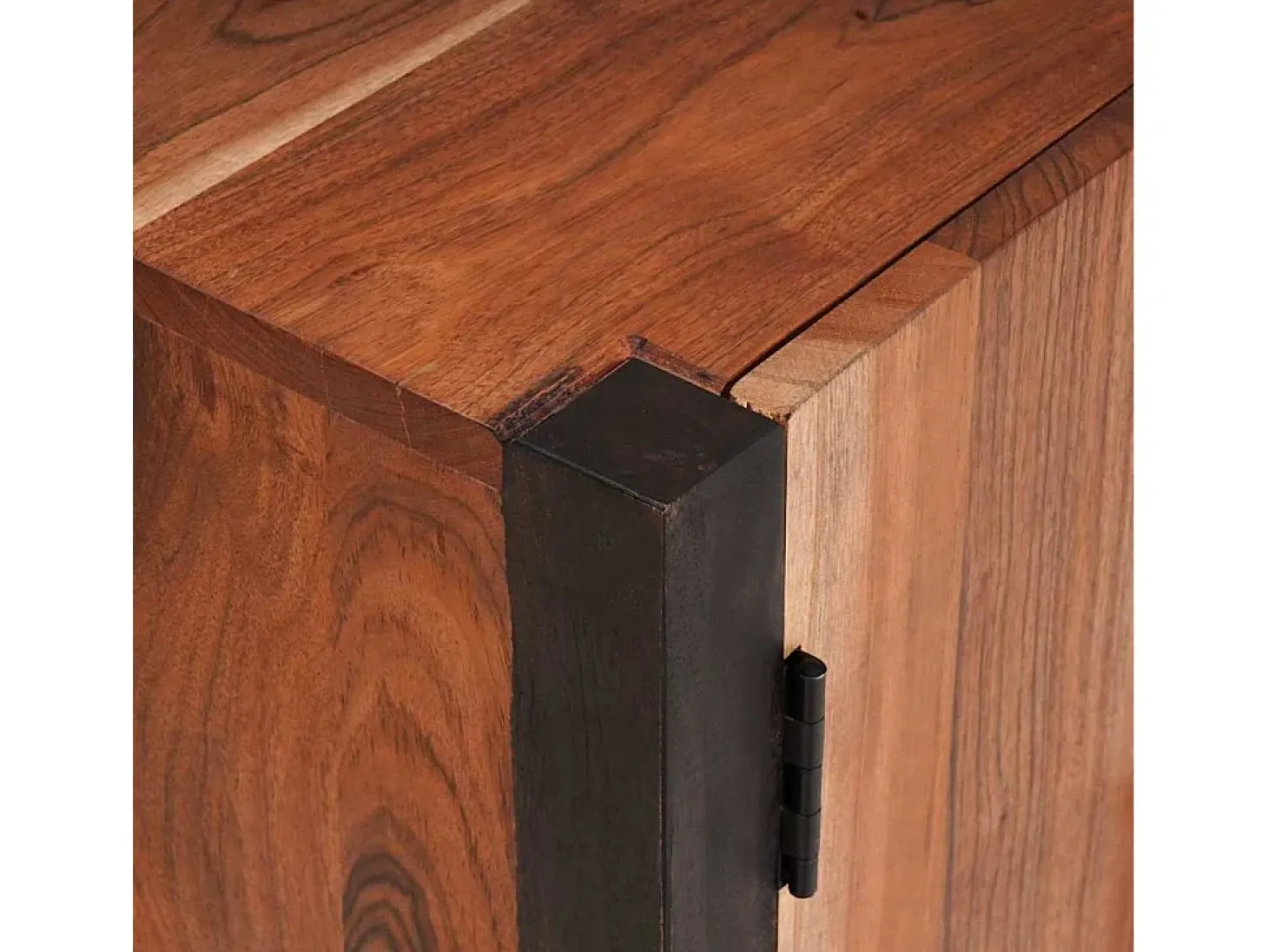 Vitrina 3 piezas Marrón 55 x 30 x 75 cm Madera maciza de Acacia
