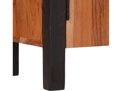 Vitrina 3 piezas Marrón 55 x 30 x 75 cm Madera maciza de Acacia