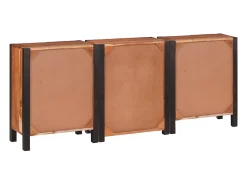 Vitrina 3 piezas Marrón 55 x 30 x 75 cm Madera maciza de Acacia
