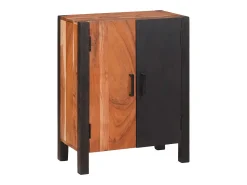 Vitrina 3 piezas Marrón 55 x 30 x 75 cm Madera maciza de Acacia