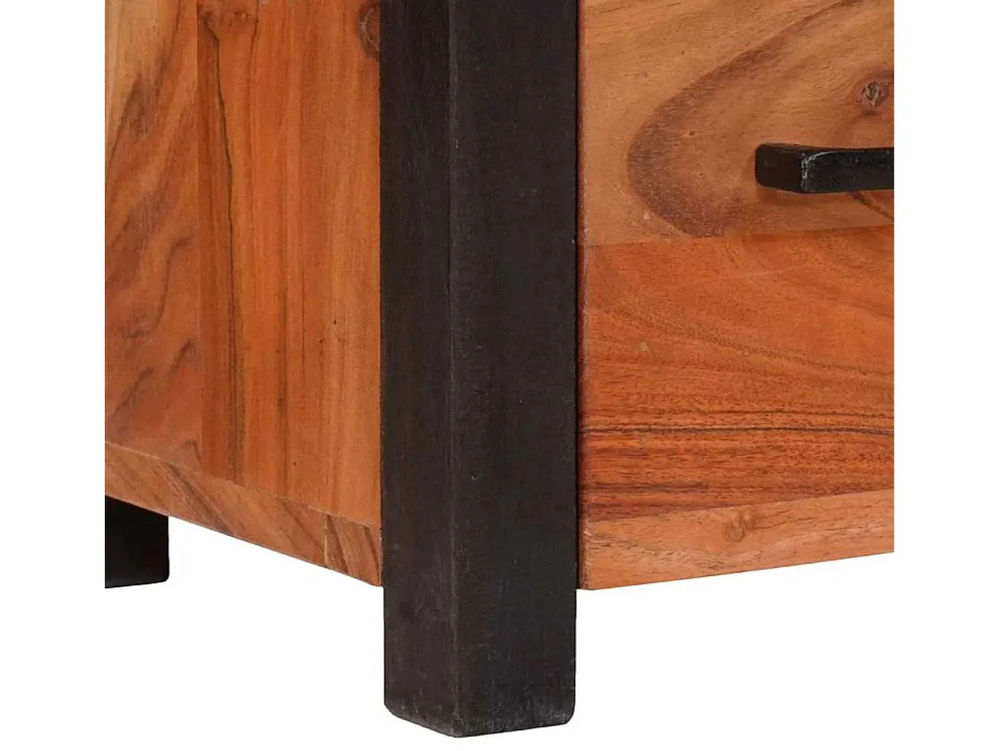 Vitrina 3 piezas Marrón 110 x 30 x 75 cm Madera maciza de Acacia