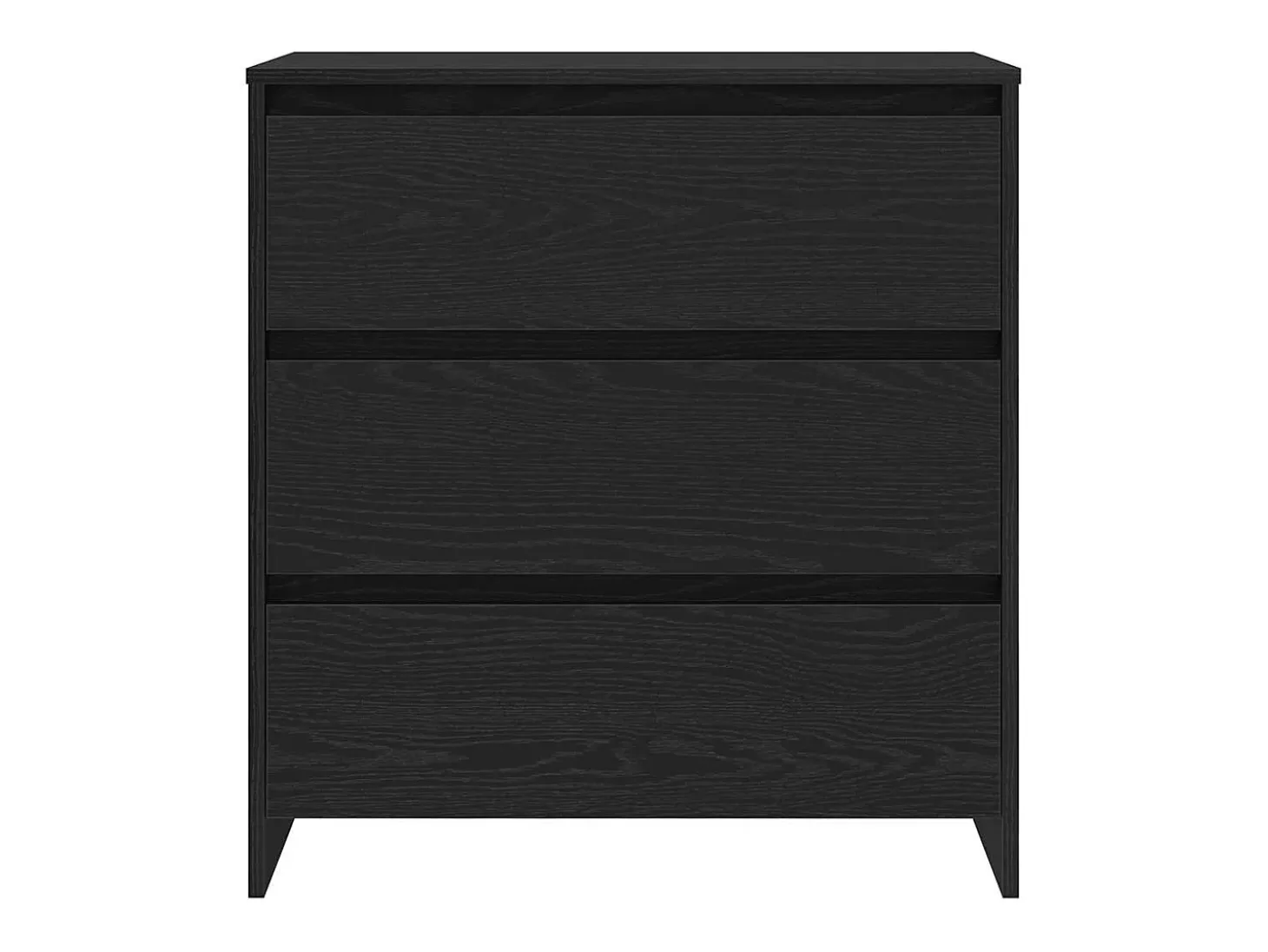 Vitrina 2 piezas Negro 70 x 41 x 75 cm Madera contrachapada
