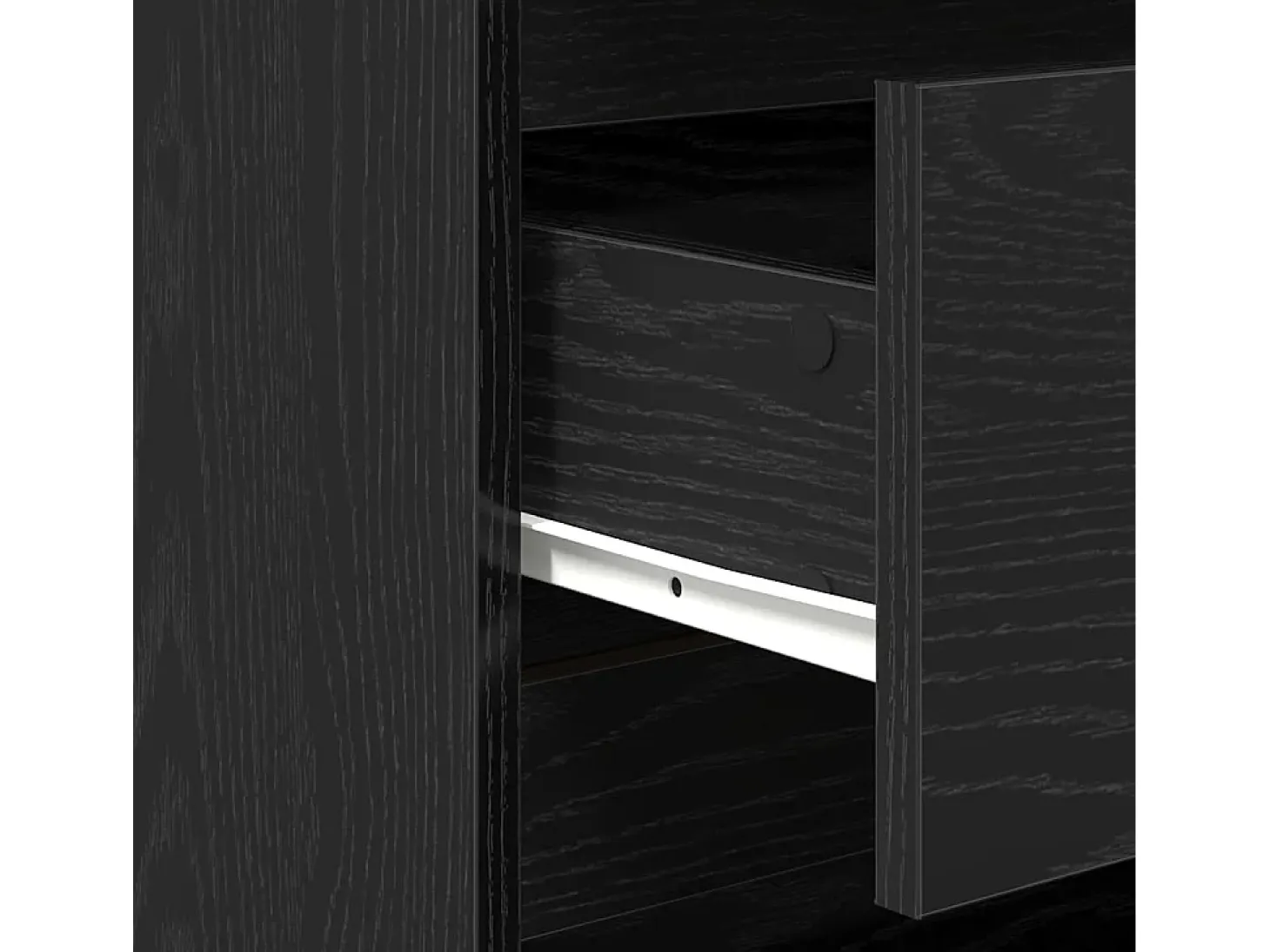 Vitrina 2 piezas Negro 70 x 41 x 75 cm Madera contrachapada