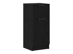 Vitrina 3 piezas Roble negro 121 x 30 x 70 cm Madera contrachapada