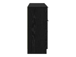 Vitrina 3 piezas Roble negro 121 x 30 x 70 cm Madera contrachapada