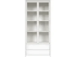 Vitrina 2 puertas 2 cajones Soren Blanca