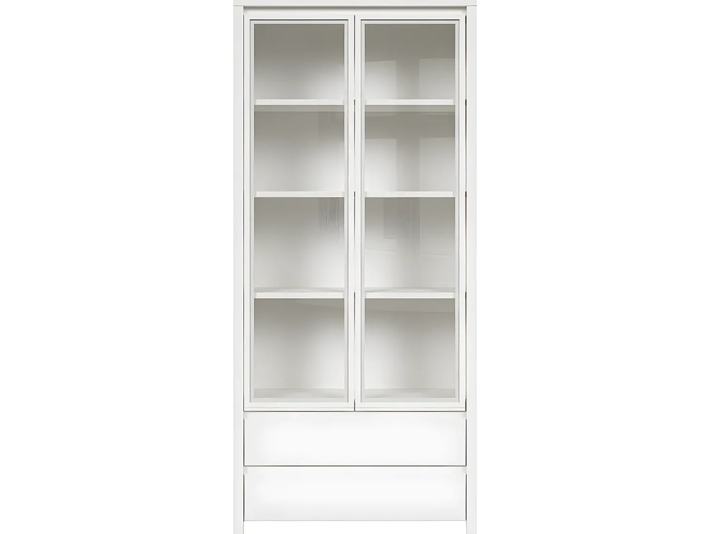 Vitrina 2 puertas 2 cajones Soren Blanca