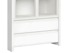 Vitrina 2 puertas 2 cajones Soren Blanca