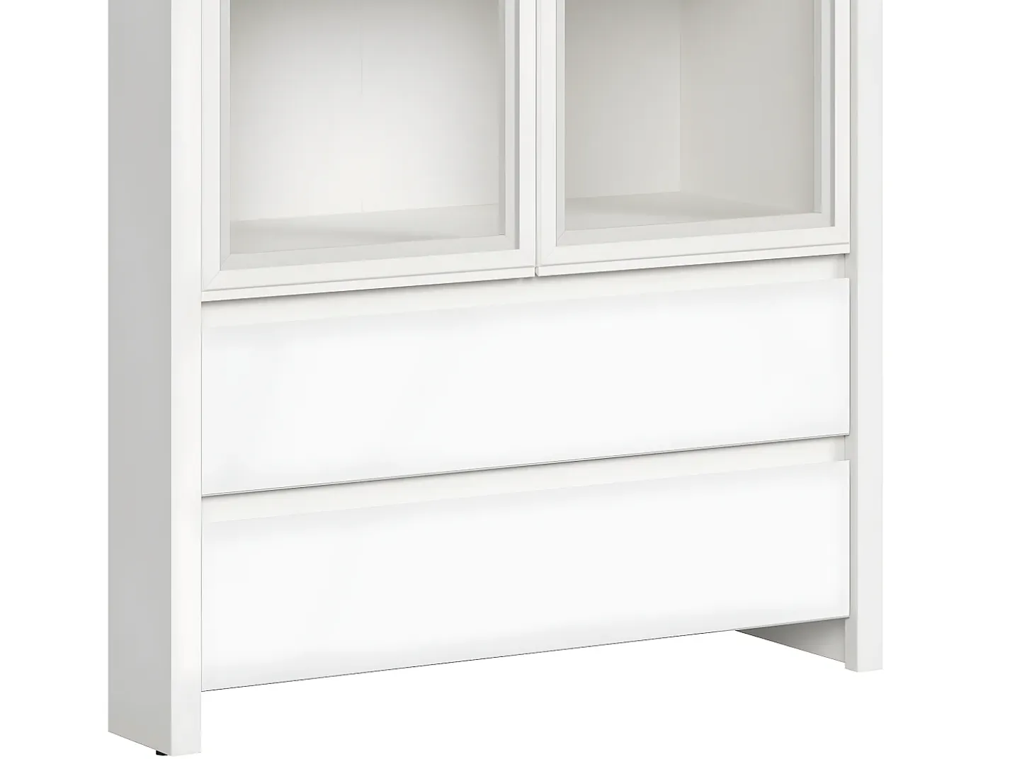 Vitrina 2 puertas 2 cajones Soren Blanca