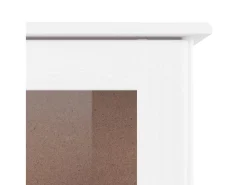 Vitrina ALTA de cristal blanco 77x35x186,5 cm madera maciza de pino