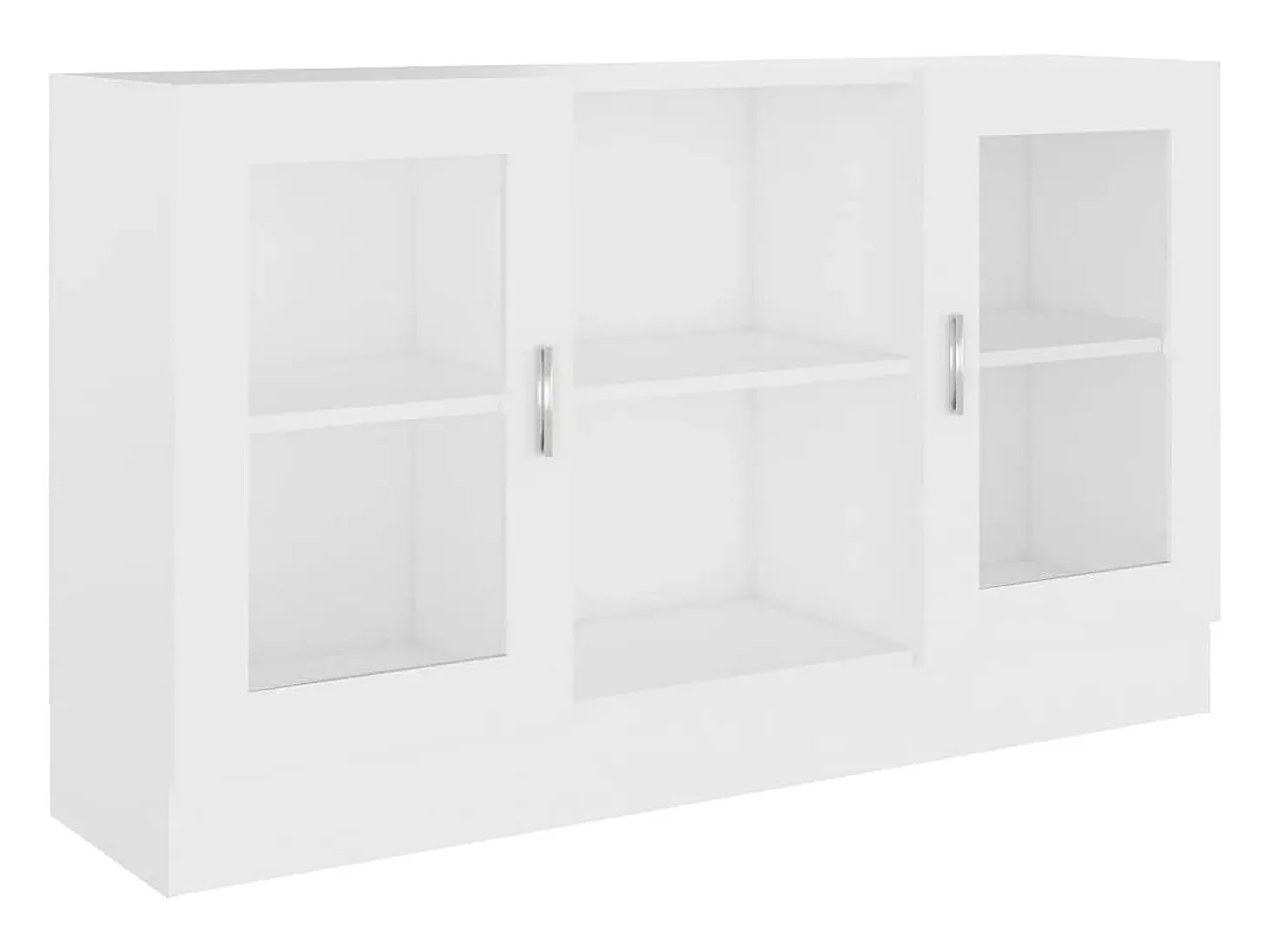 Vitrina blanca 120x30,5x70 cm Madera contrachapada