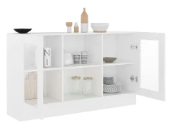 Vitrina blanca 120x30,5x70 cm Madera contrachapada