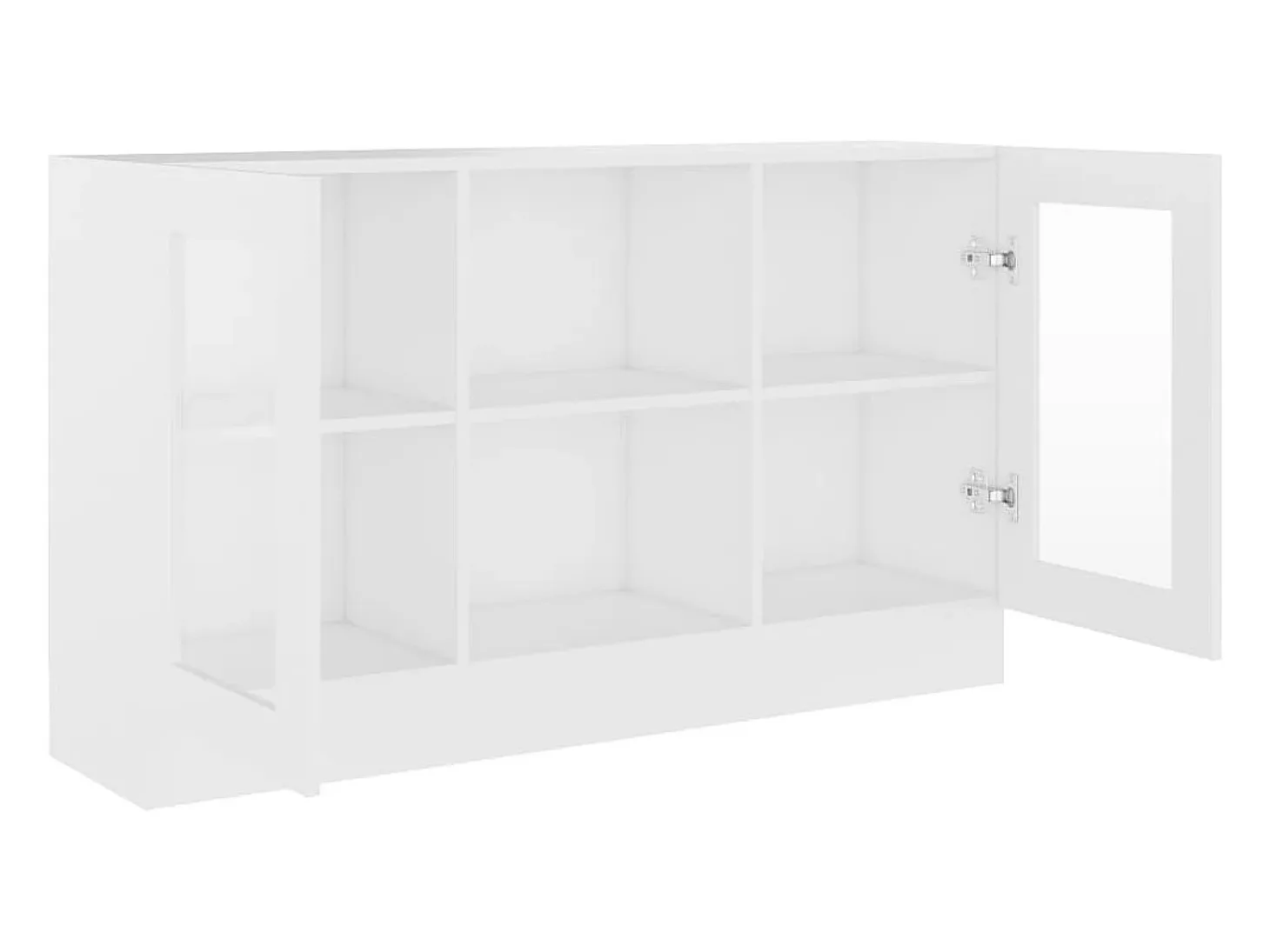 Vitrina blanca 120x30,5x70 cm Madera contrachapada
