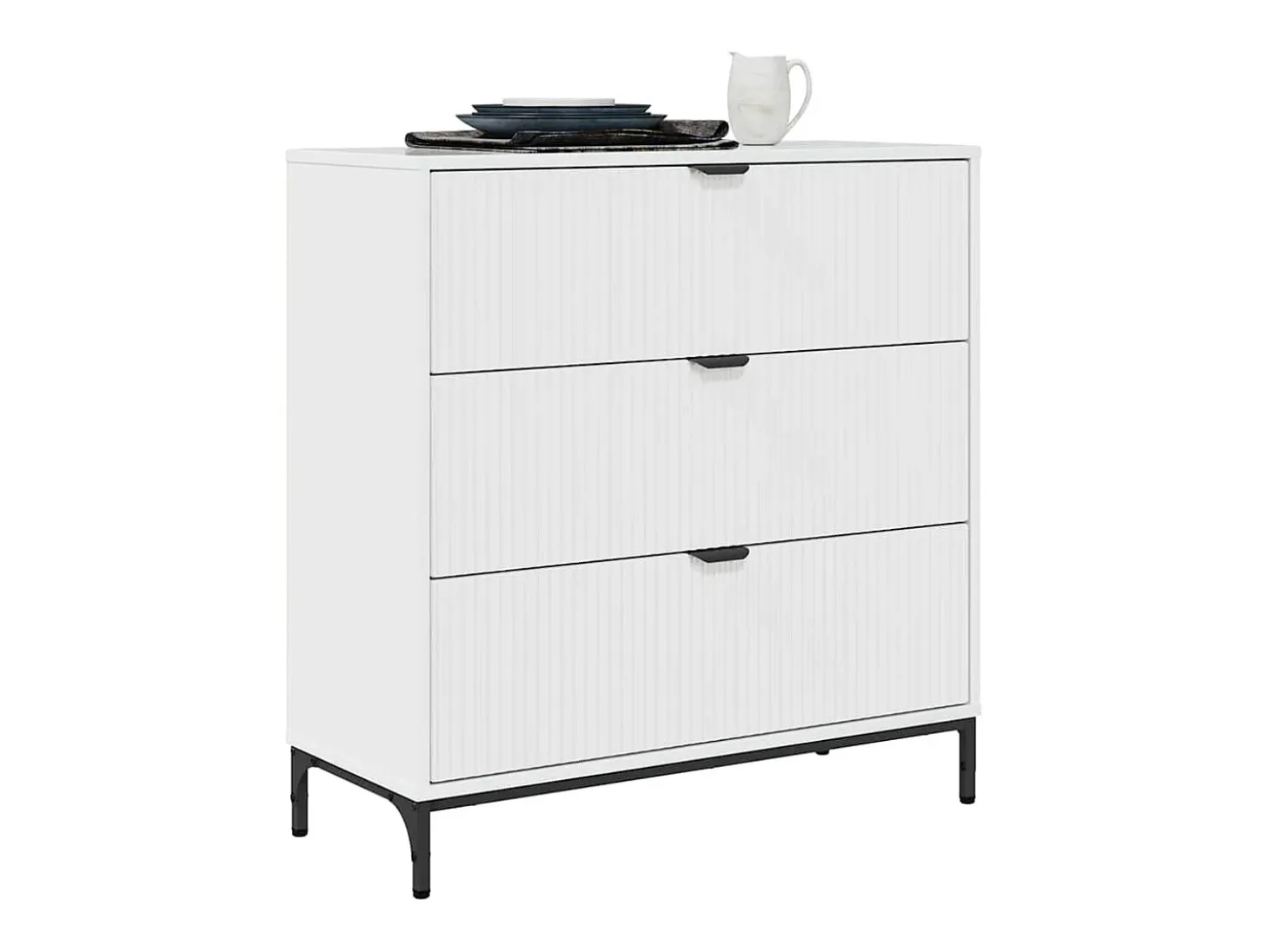 Vitrina Blanco brillante 79.5 x 33 x 82 cm Madera contrachapada