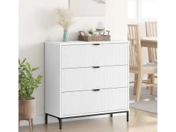 Vitrina con cajón Blanco 79.5 x 33 x 82 cm Madera contrachapada