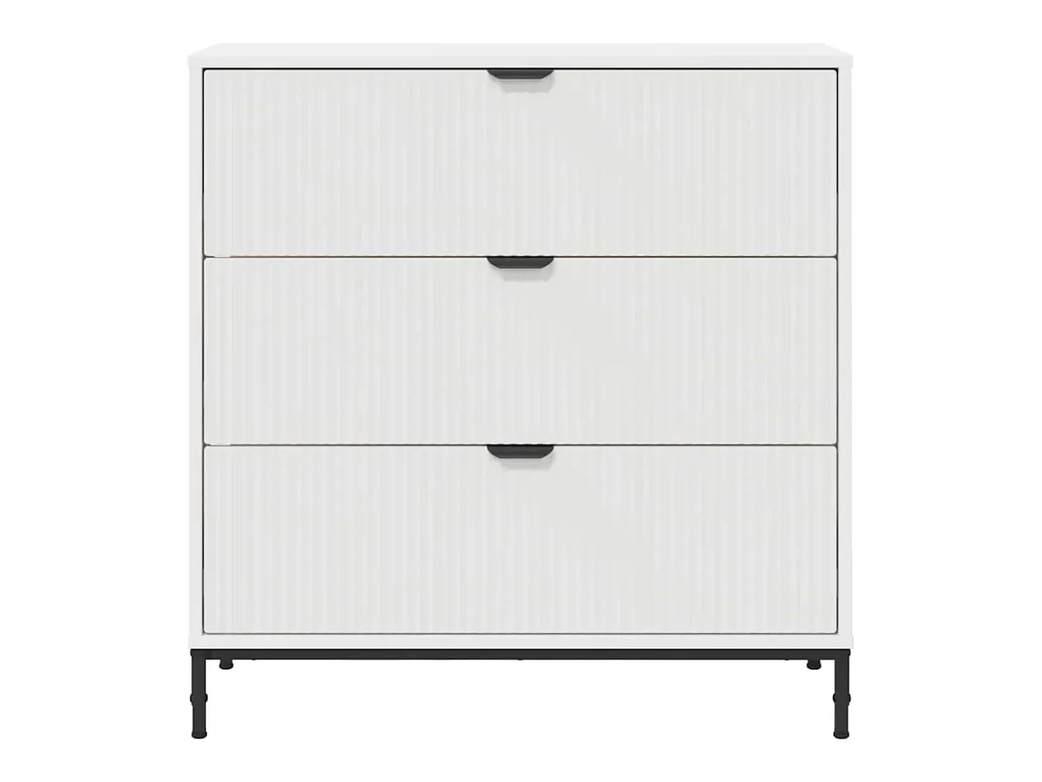 Vitrina con cajón Blanco 79.5 x 33 x 82 cm Madera contrachapada