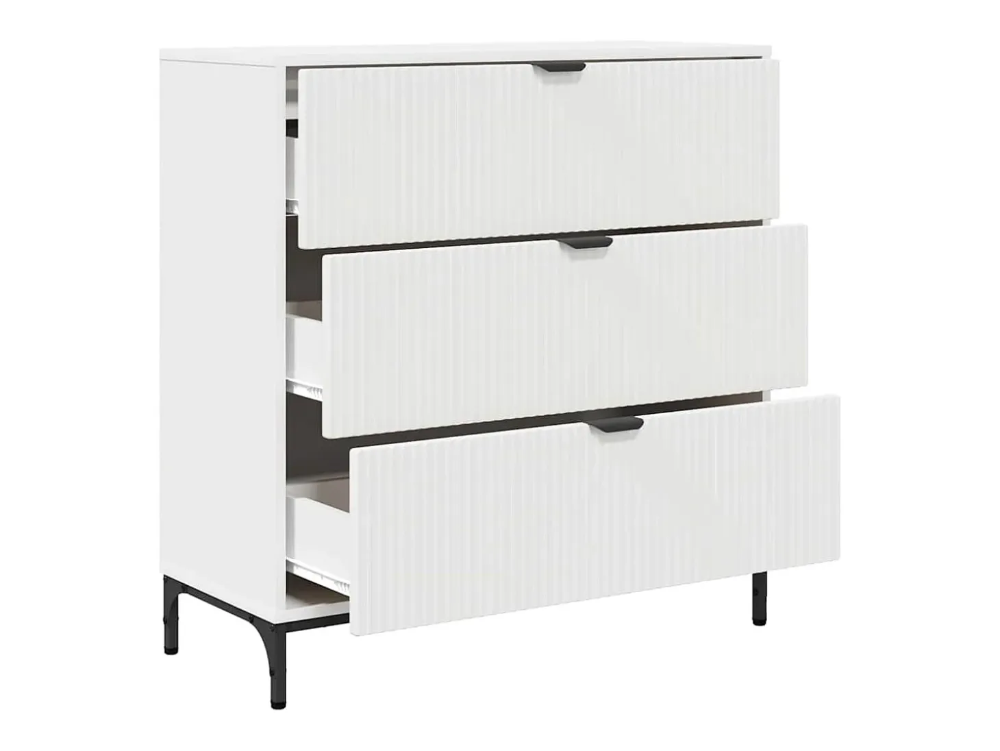Vitrina con cajón Blanco 79.5 x 33 x 82 cm Madera contrachapada