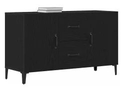 Vitrina con cajón Negro 100 x 36 x 60 cm Madera contrachapada