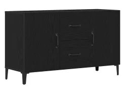 Vitrina con cajón Negro 100 x 36 x 60 cm Madera contrachapada