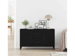 Vitrina con cajón Negro 100 x 36 x 60 cm Madera contrachapada