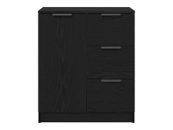 Vitrina con cajón Negro 60 x 30 x 70 cm Madera contrachapada