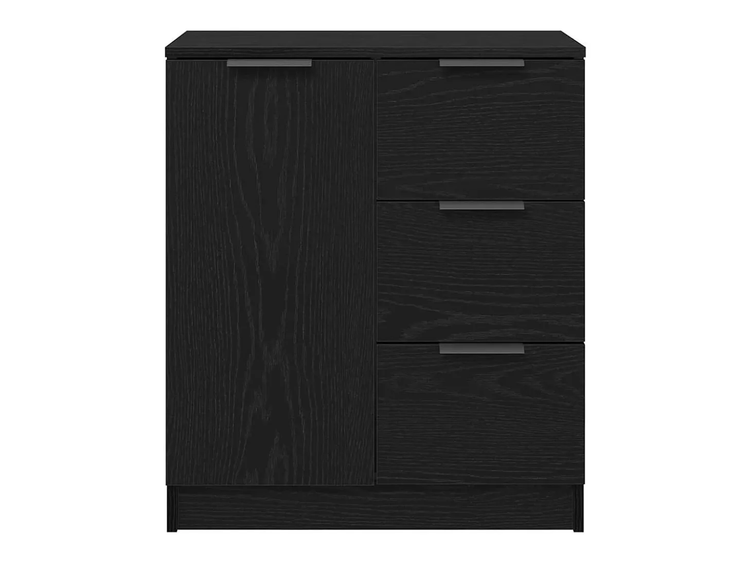 Vitrina con cajón Negro 60 x 30 x 70 cm Madera contrachapada