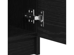 Vitrina con cajón Negro 60 x 30 x 70 cm Madera contrachapada