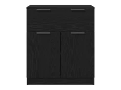 Vitrina con cajón Negro 60 x 30 x 70 cm Madera contrachapada