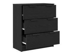 Vitrina con cajón Negro 60 x 30 x 70 cm Madera contrachapada