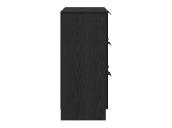 Vitrina con cajón Negro 60 x 30 x 70 cm Madera contrachapada