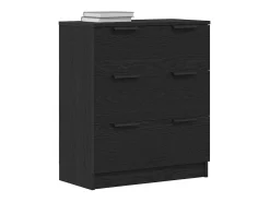 Vitrina con cajón Negro 60 x 30 x 70 cm Madera contrachapada