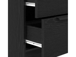 Vitrina con cajón Negro 60 x 30 x 70 cm Madera contrachapada