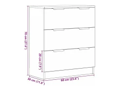 Vitrina con cajón Negro 60 x 30 x 70 cm Madera contrachapada