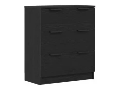 Vitrina con cajón Negro 60 x 30 x 70 cm Madera contrachapada