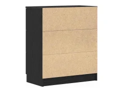 Vitrina con cajón Negro 60 x 30 x 70 cm Madera contrachapada