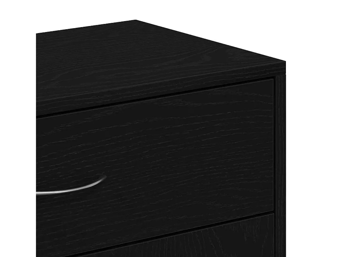Vitrina con cajón Negro 60 x 30 x 75 cm Madera contrachapada