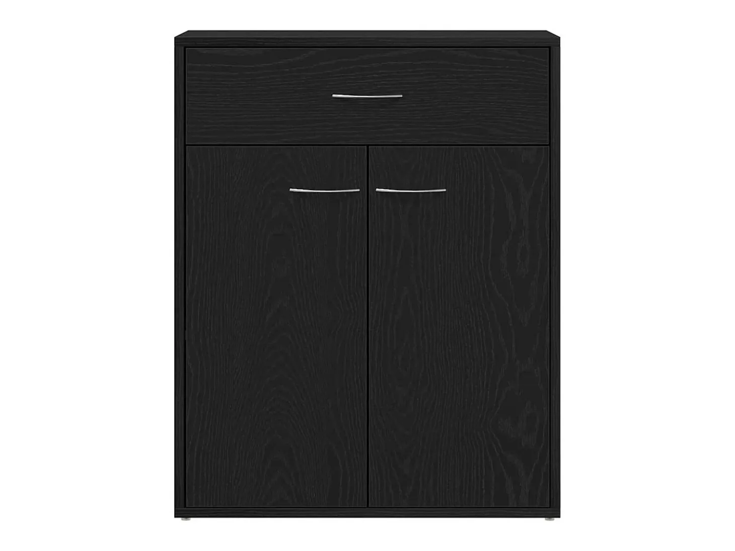 Vitrina con cajón Negro 60 x 30 x 75 cm Madera contrachapada