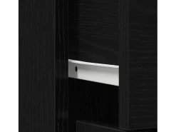 Vitrina con cajón Negro 60 x 30 x 75 cm Madera contrachapada
