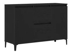 Vitrina con cajón Negro 104 x 35 x 70 cm Madera contrachapada
