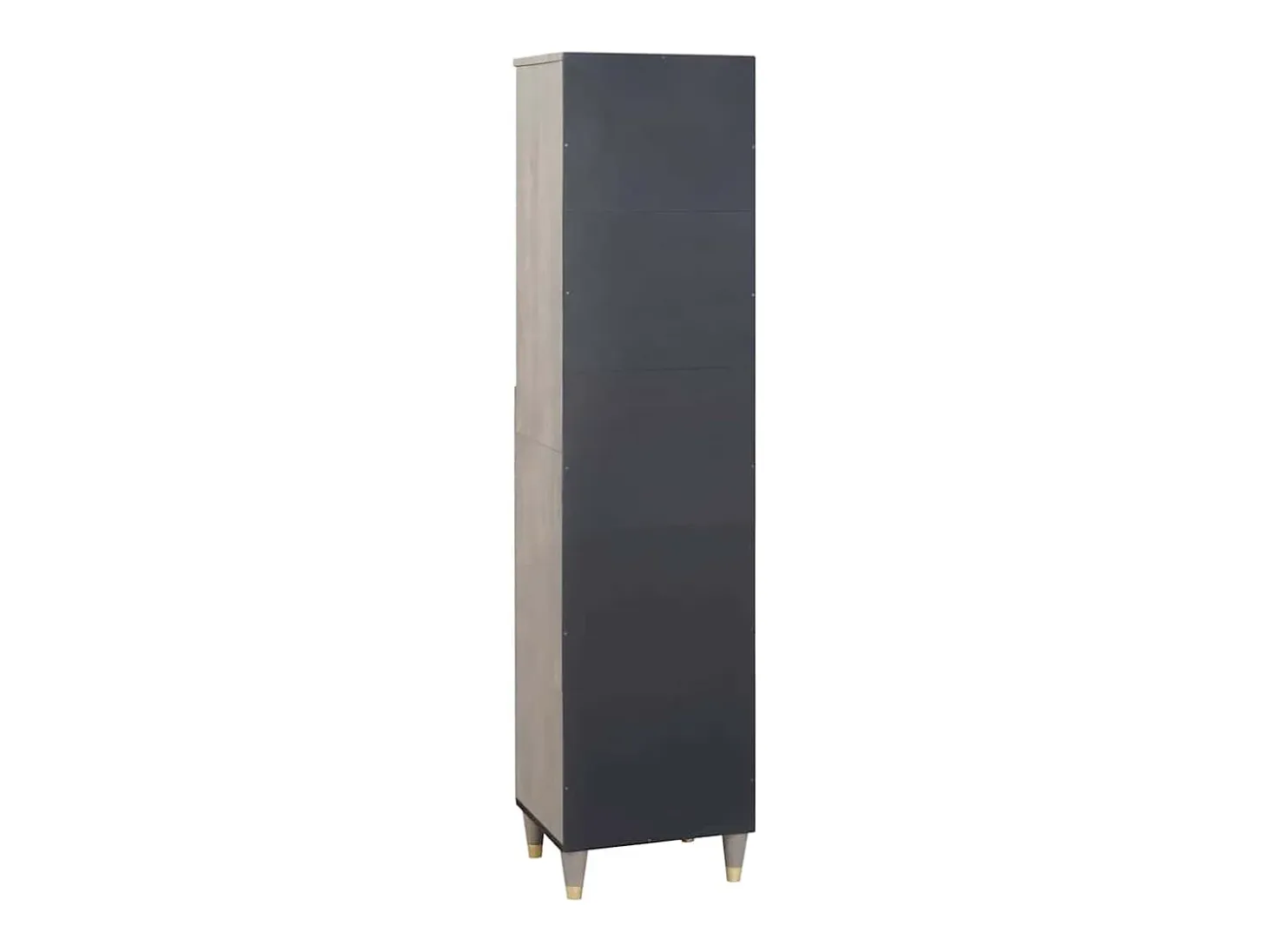 Vitrina Gris 38 x 33.5 x 160 cm Madera maciza de Mango