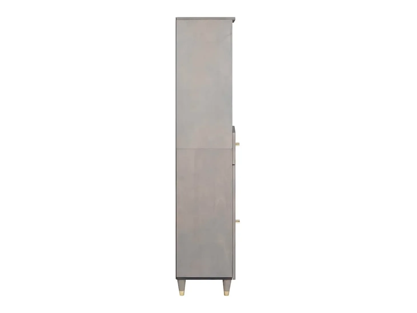 Vitrina Gris 38 x 33.5 x 160 cm Madera maciza de Mango