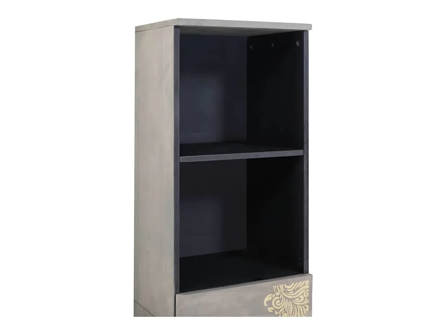 Vitrina Gris 38 x 33.5 x 160 cm Madera maciza de Mango