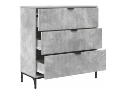 Vitrina Gris hormigón 79.5 x 33 x 82 cm Madera contrachapada