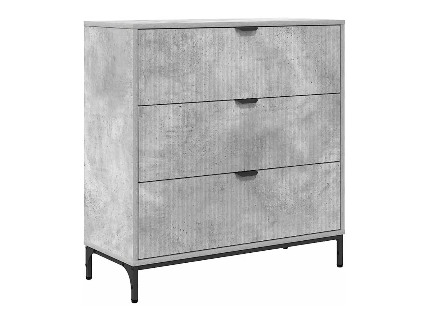 Vitrina Gris hormigón 79.5 x 33 x 82 cm Madera contrachapada