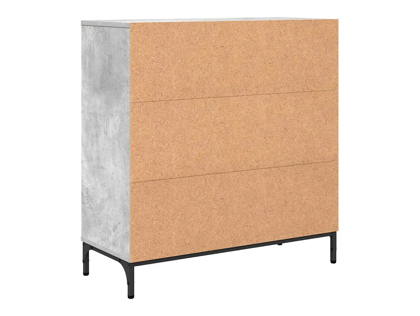 Vitrina Gris hormigón 79.5 x 33 x 82 cm Madera contrachapada