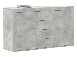 Vitrina Gris hormigón 120 x 36 x 69 cm Madera contrachapada