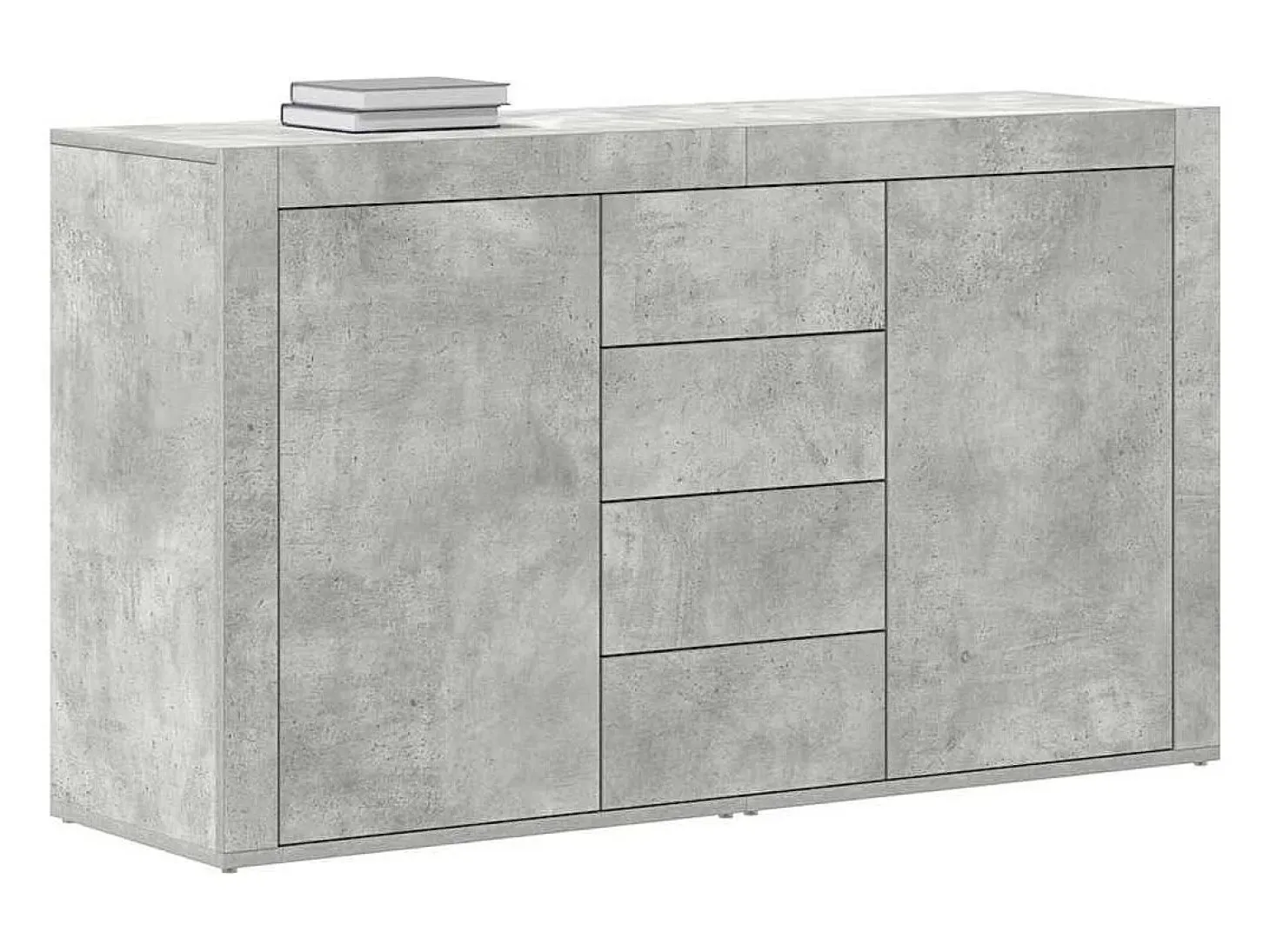 Vitrina Gris hormigón 120 x 36 x 69 cm Madera contrachapada